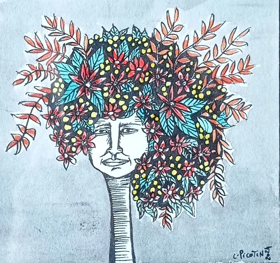 Portrait fleuri
